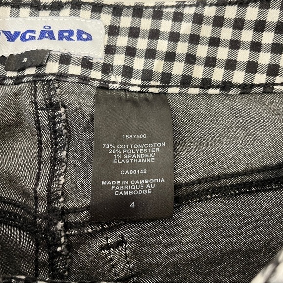 Peter nygard Straight legged white and black checkered button up pants - Picture 10 of 12